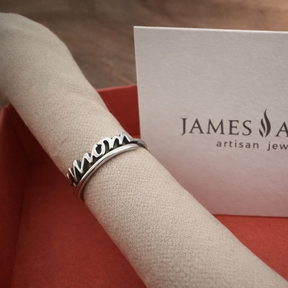 James Avery Silver Mom Script Ring - image 1